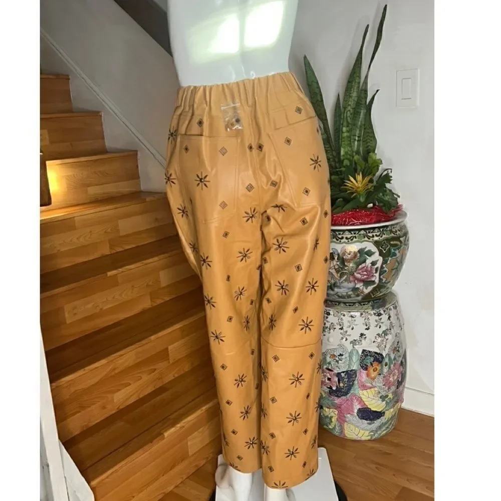 Free People Camille Embellished Vegan Pants